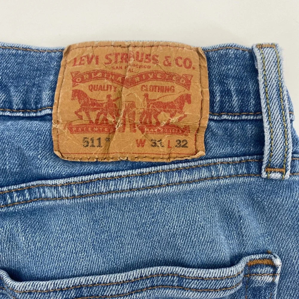 Levi 511 Slim Fit Jeans Mens 31x27 Blue Medium Wash Denim Pants 04511-3920